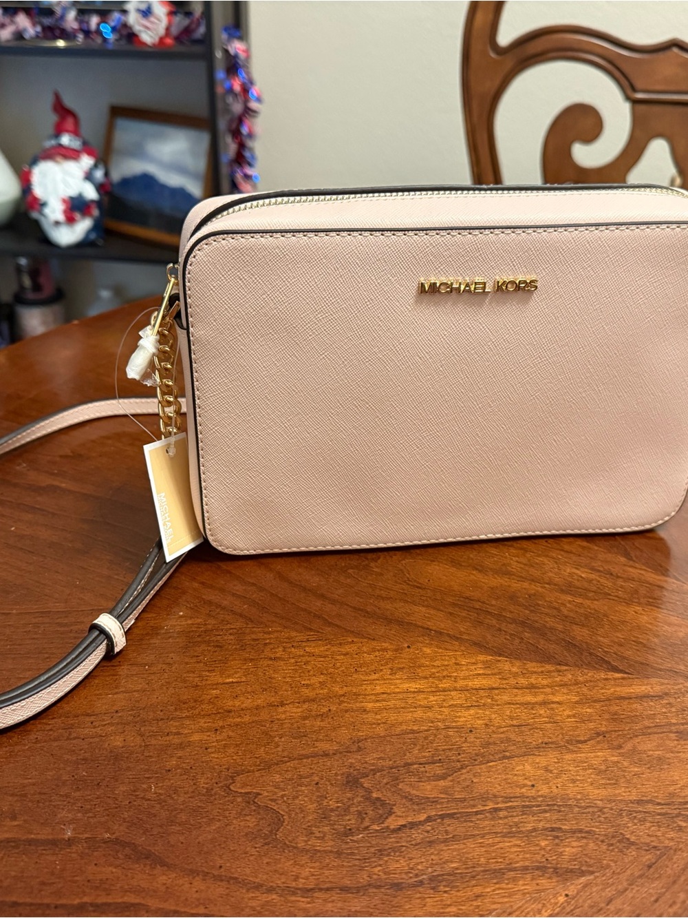 Michael Kors Blush Saffiano Leather Crossbody Camera Bag